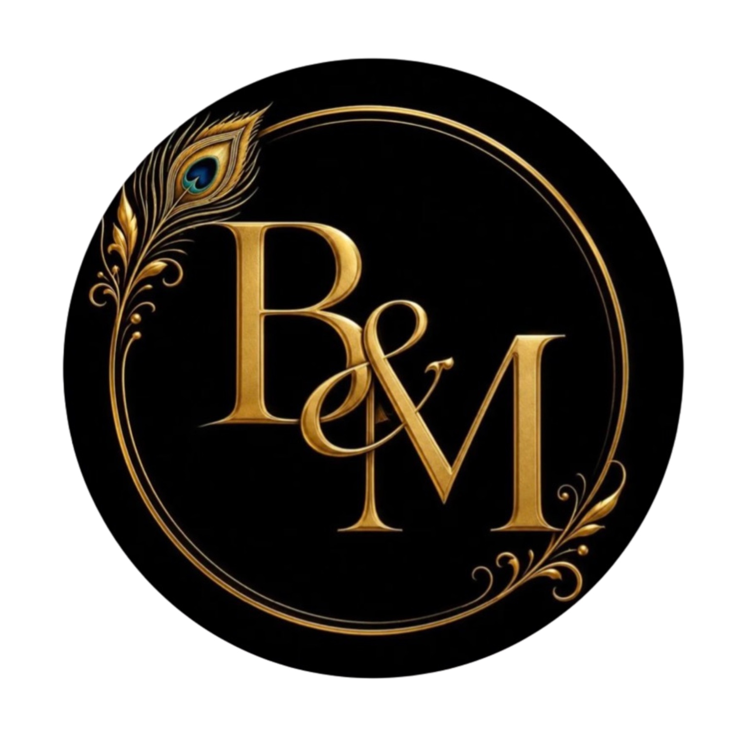 BASANT MOHINI CREATION — black and gold B&M logo